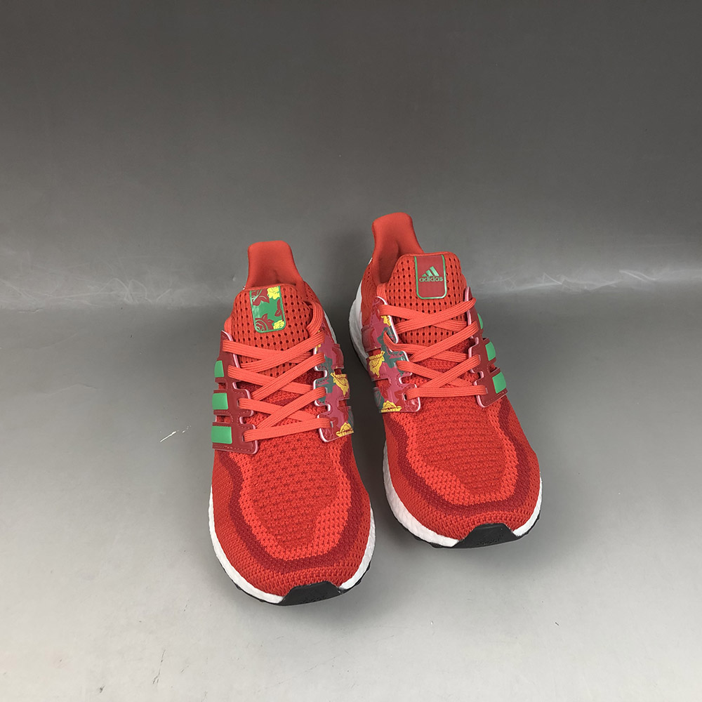 ultra boost green and red