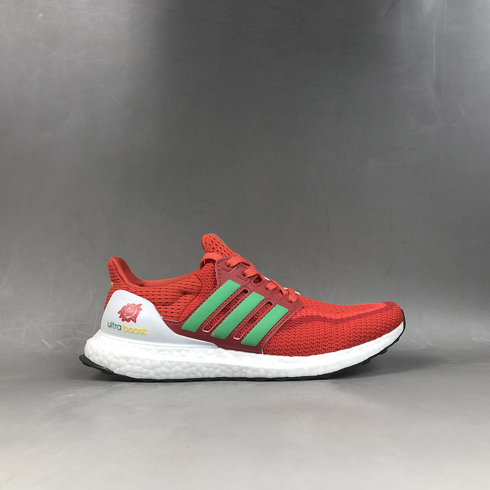 ultra boost red and green