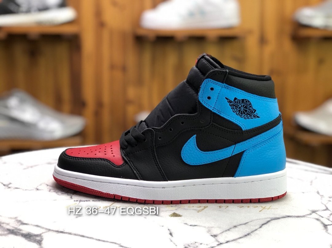 black and red jordan 1