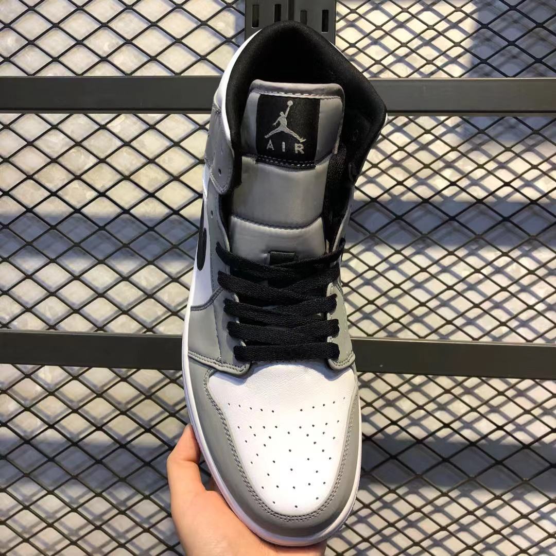 air jordan 1 mid light smoke grey black white