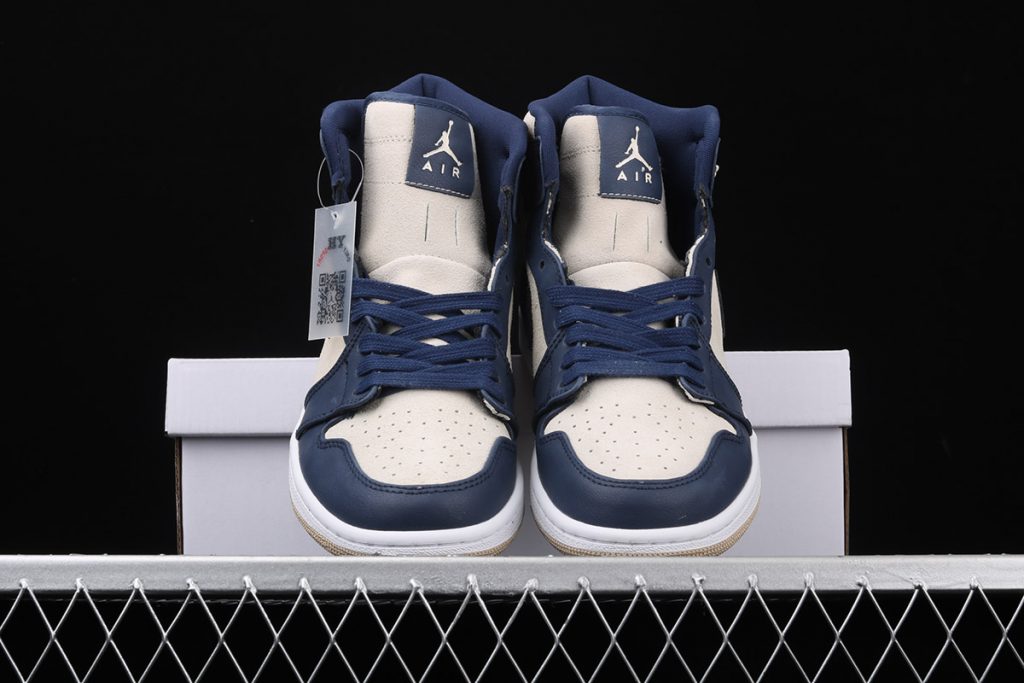 Air Jordan 1 Mid Midnight Navy/Light CreamWhite For Sale The Sole Line