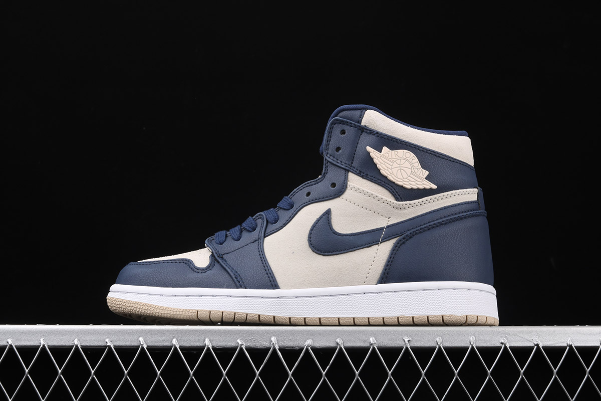 jordan 1 retro premium midnight navy light cream