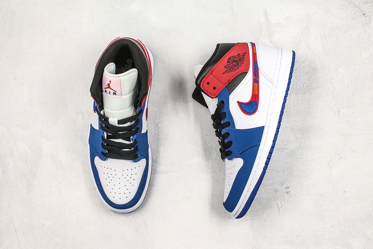 air jordan 1 mid multicolor swoosh