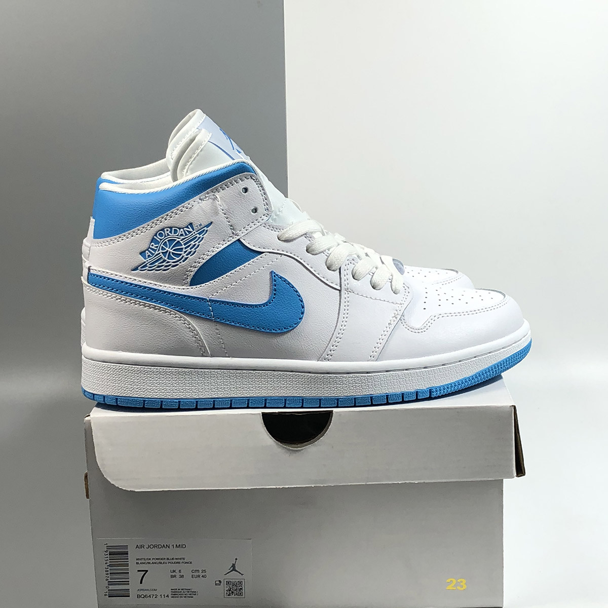 air jordan 1 white light blue