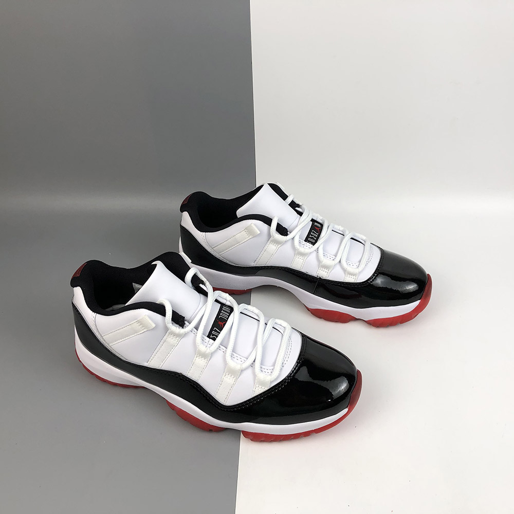 red and white jordans 11 low
