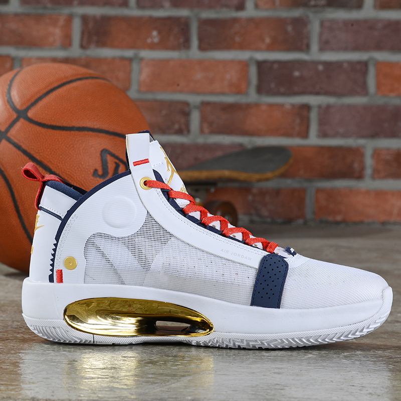 jordan 34 flight 3 nere e oro