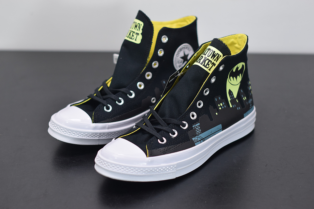 black and yellow converse
