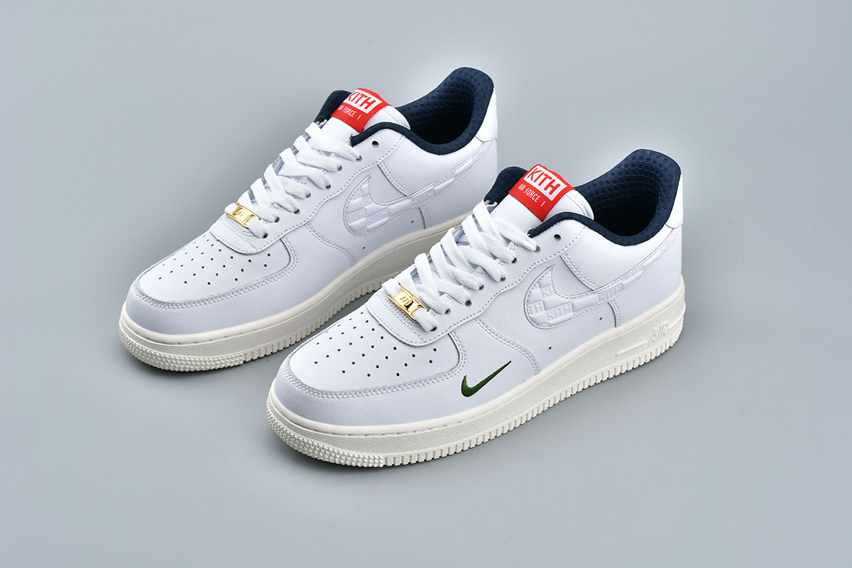 air force 1 low white red