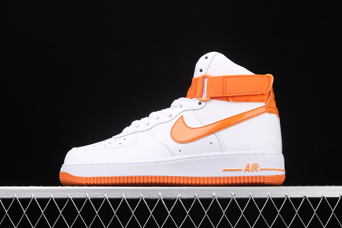 air force 1 high orange white