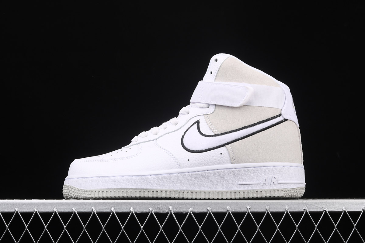 nike air force 1 high white grey