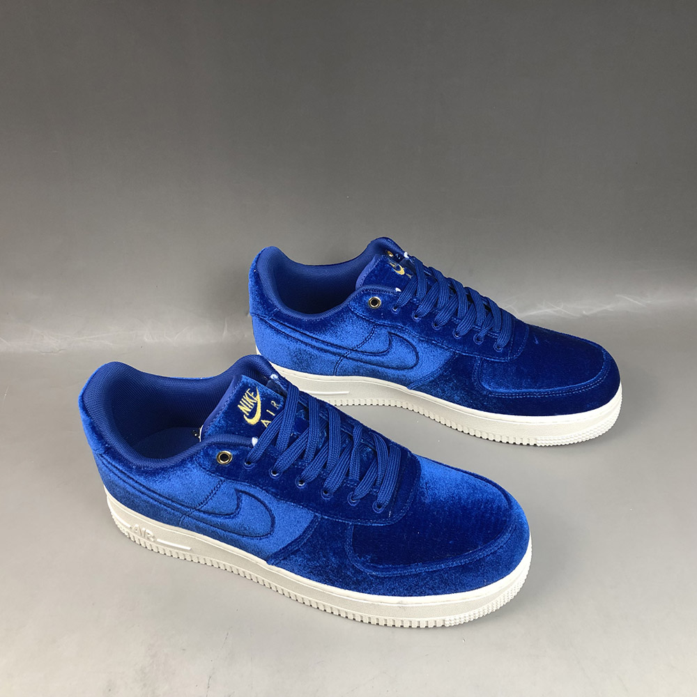 nike air force 1 blue gold