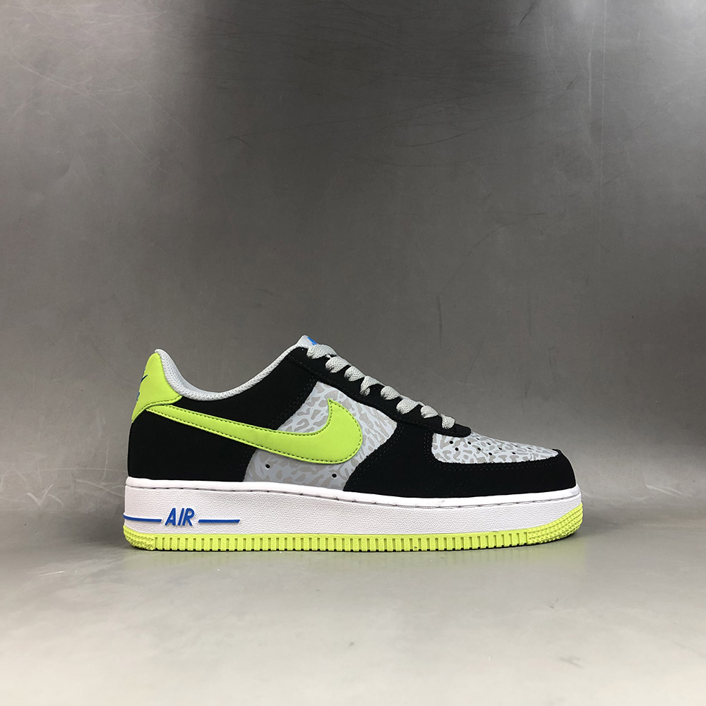 nike air force black and volt