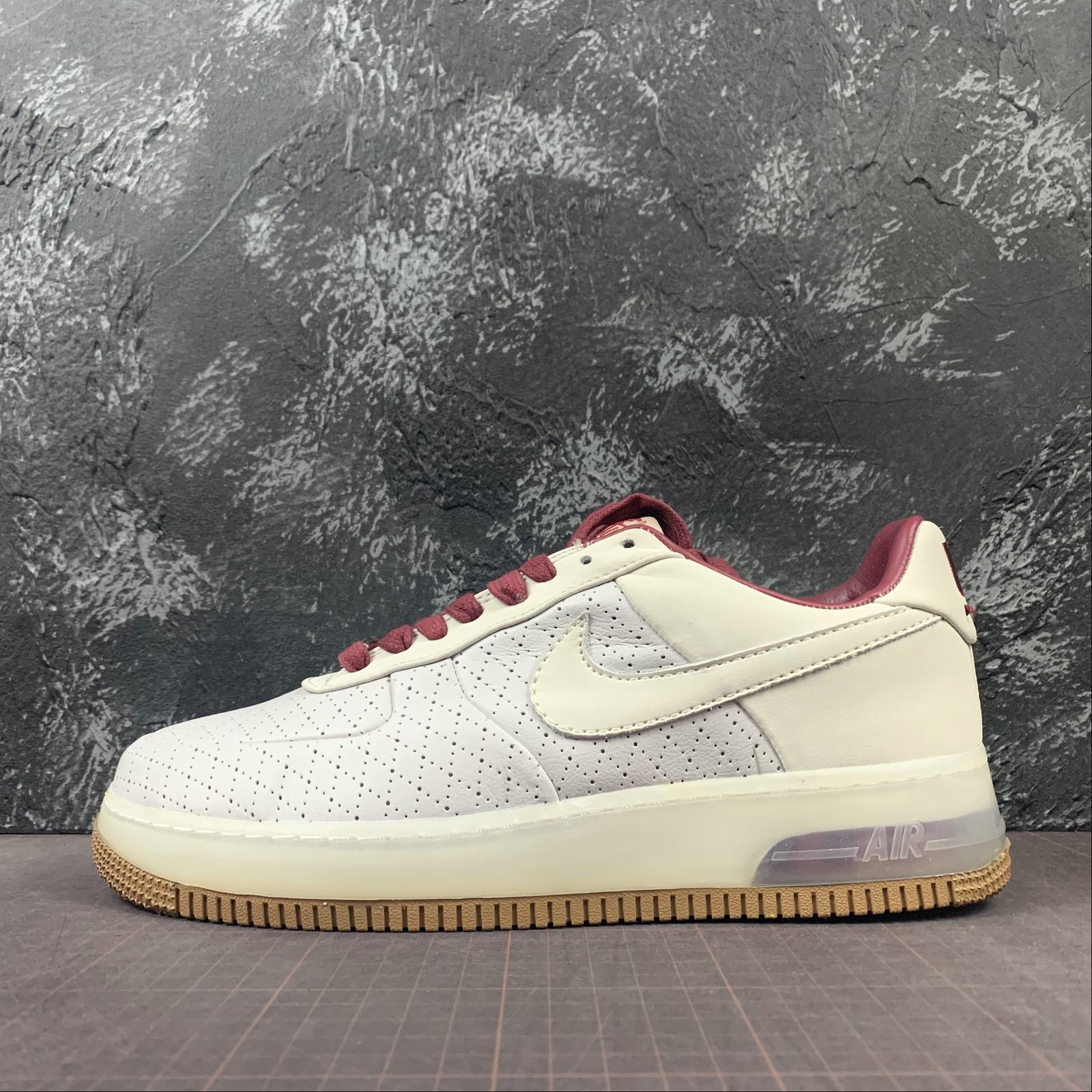 Nike Air Force 1 Low 'Supreme Max Air' Neutral Grey/Team Red-White – The Sole Line
