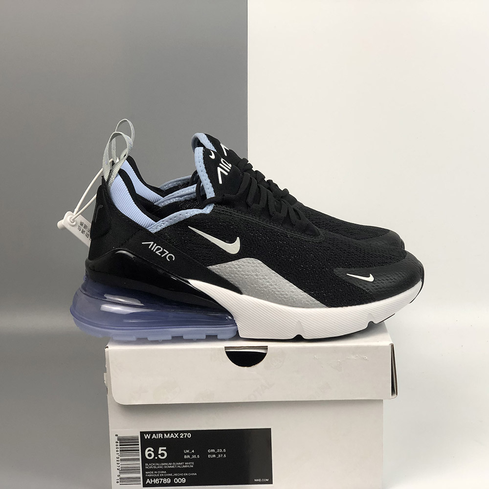 nike 270 black blue bubble