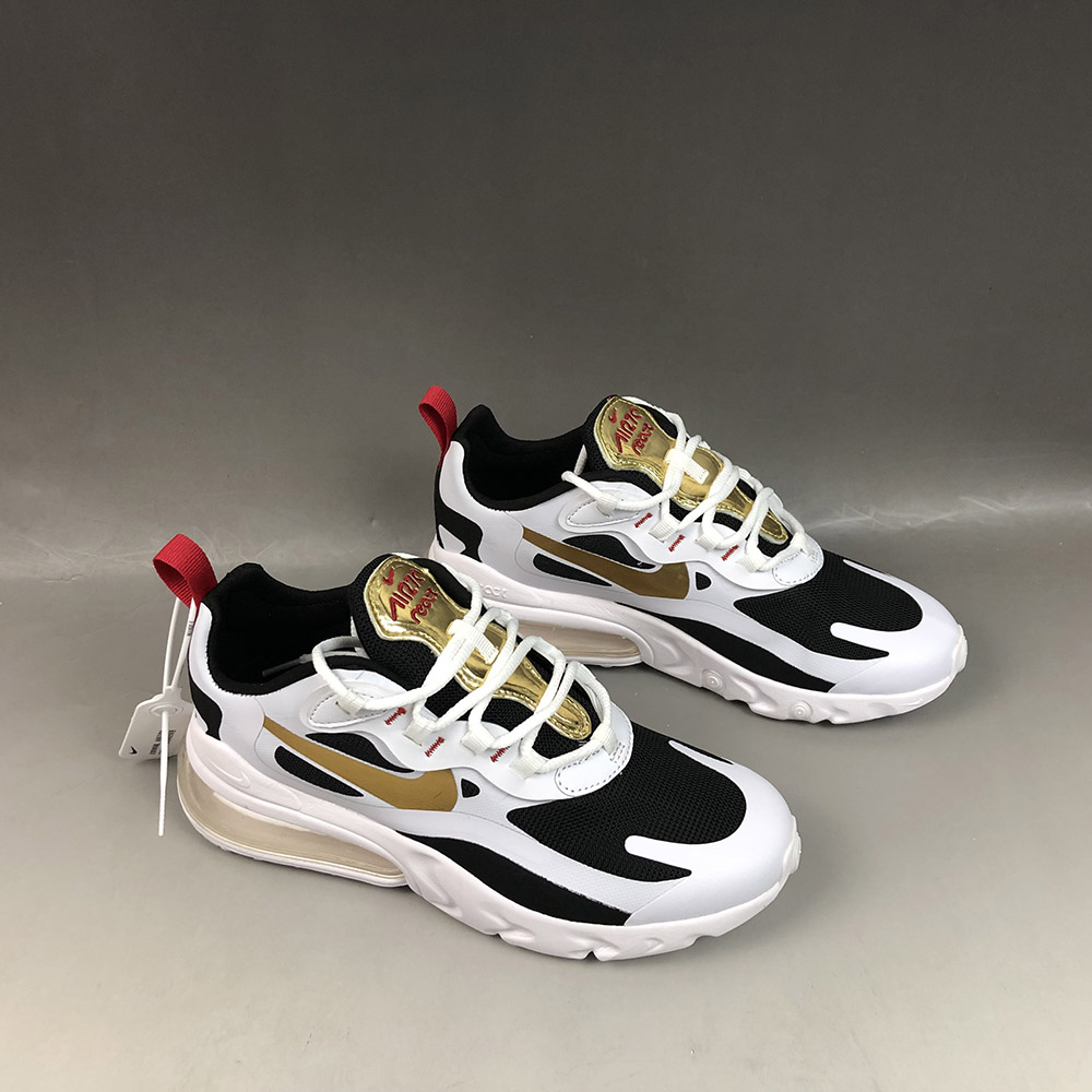 black white and gold nike shoes