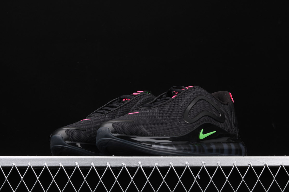 black pink and green air max