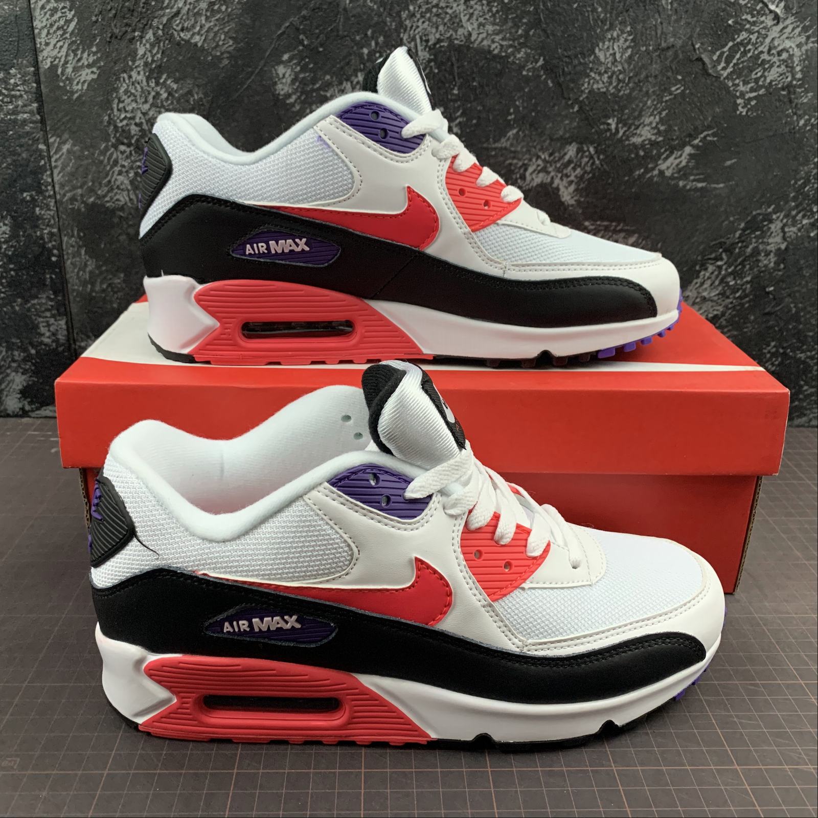 air max 90 white red and black