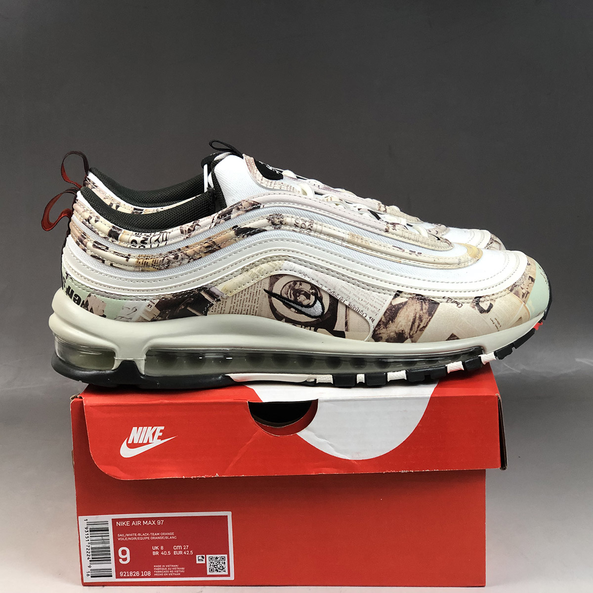 air max 97 sail white black team orange