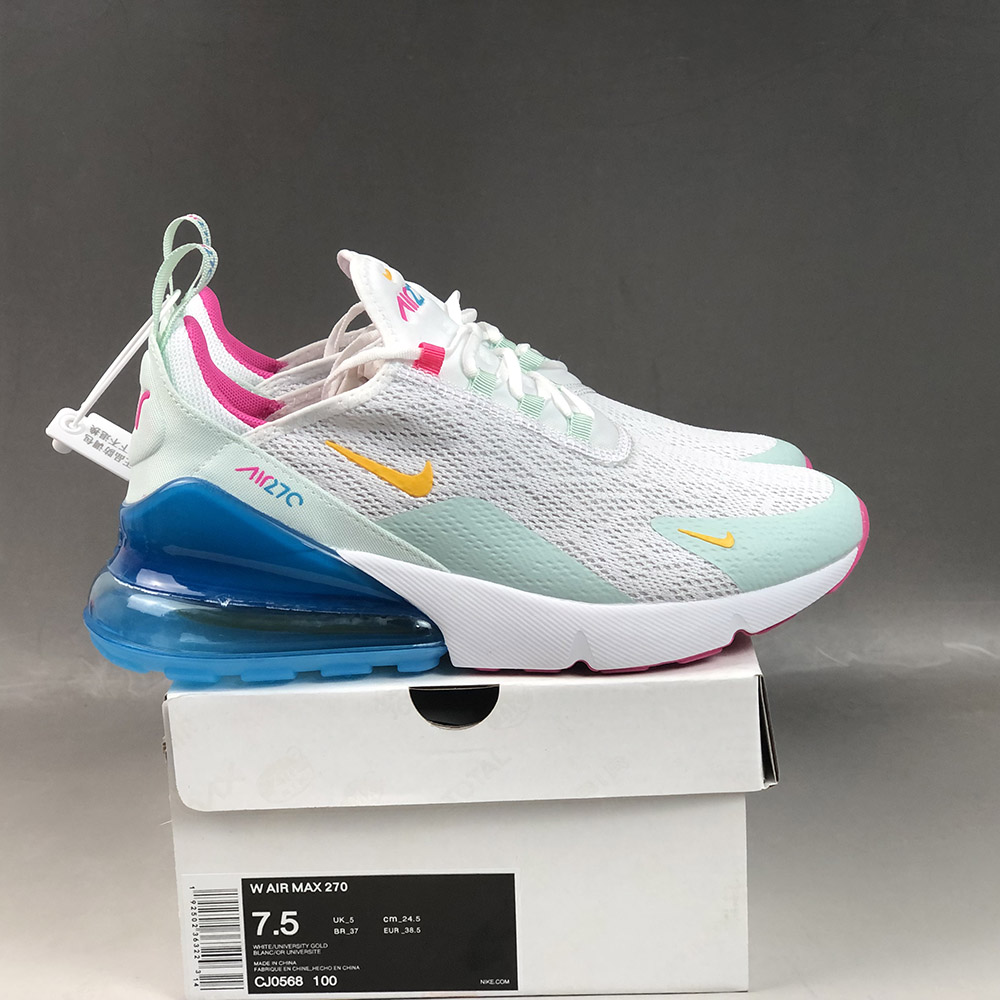 nike 270 white and teal