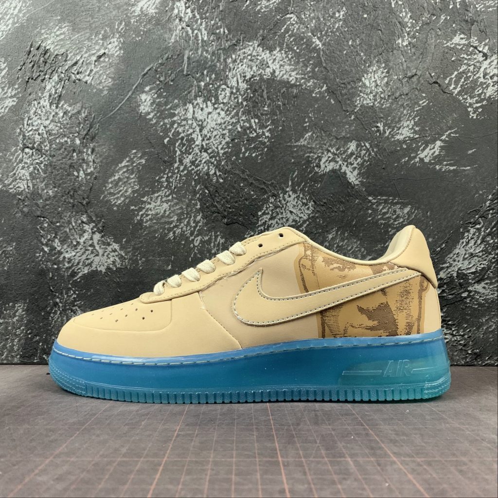 Nike Air Force 1 Supreme 07 Kobe 315095-221 Linen/Linen-University Blue Sneakers