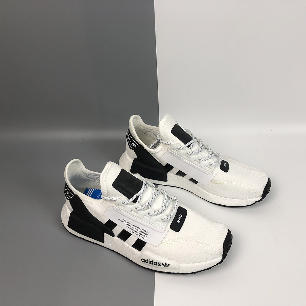 adidas NMD_R1 V2 White Black For Sale – The Sole Line