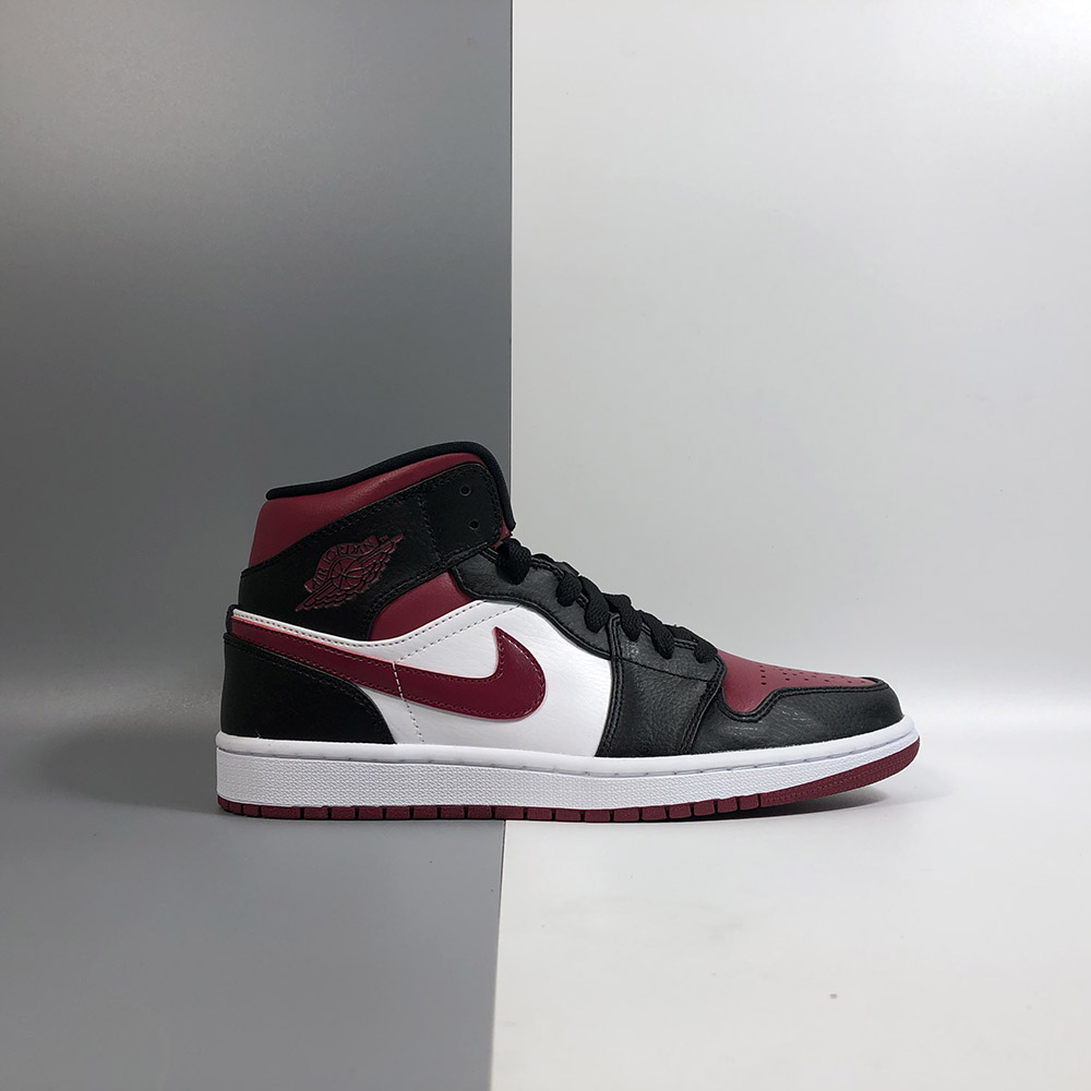 jordan 1 mid bred toe womens