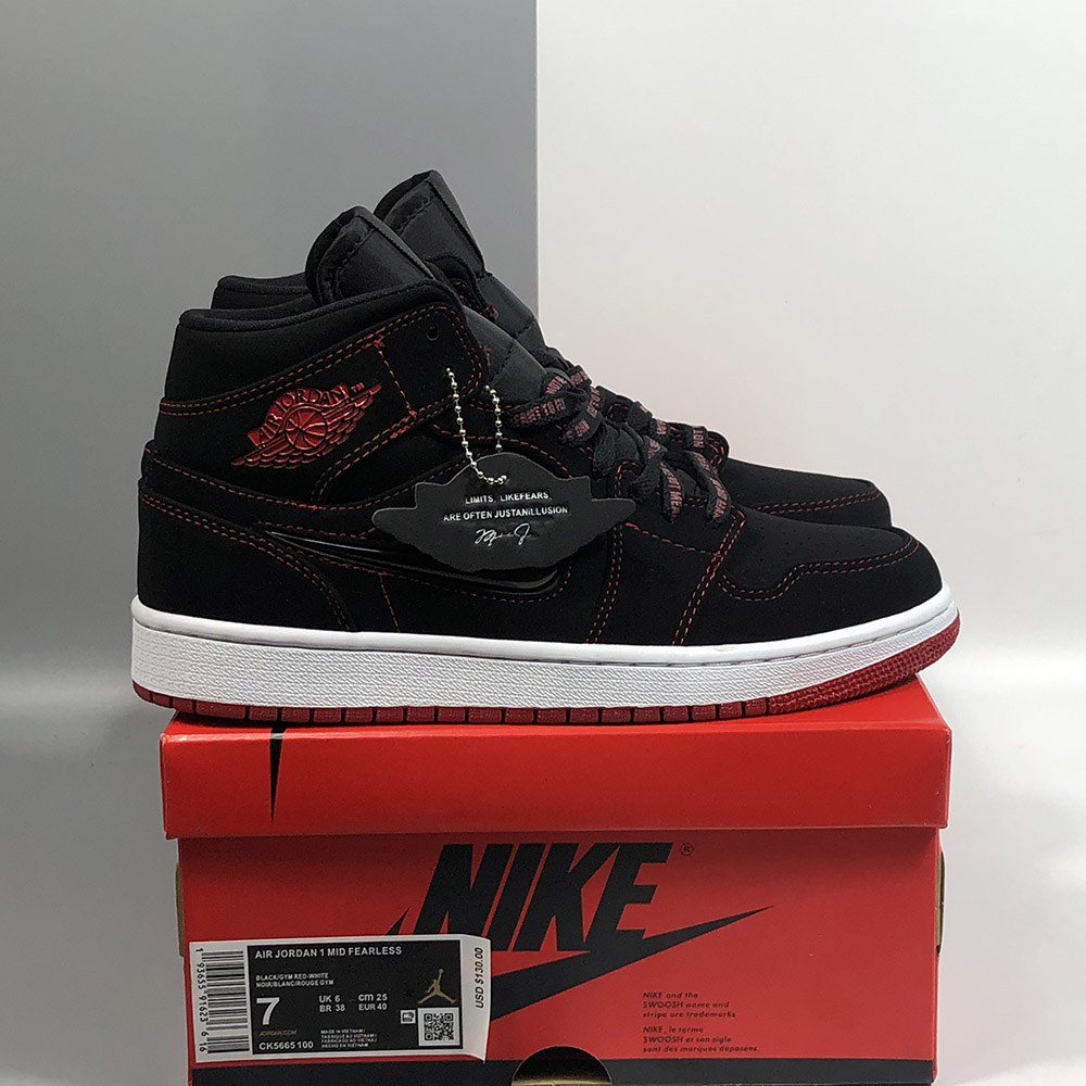 jordan 1 black with red stitching