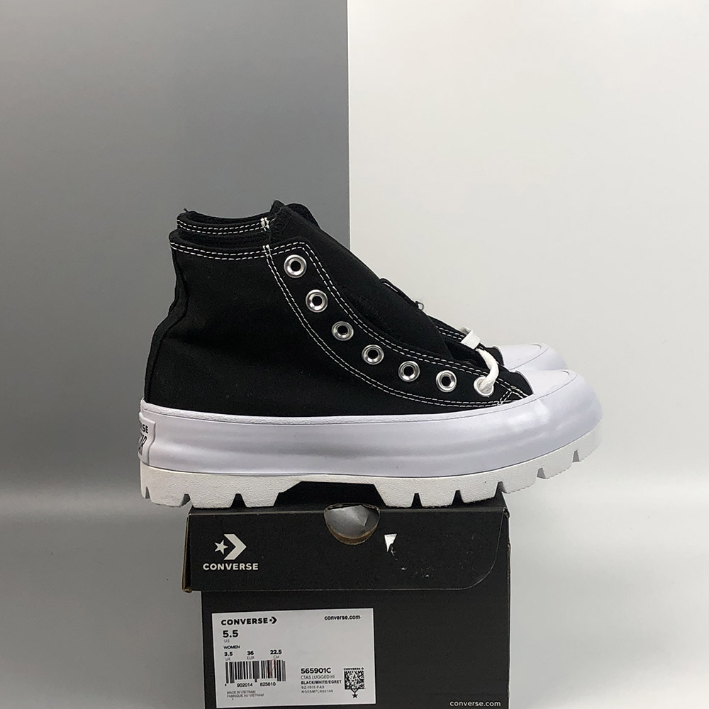Converse Chuck Taylor All Star Lugged High Top Black White – The Sole Line