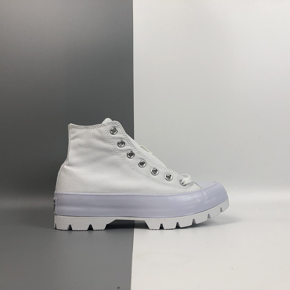 pure white converse high tops