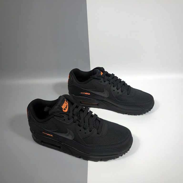 nike air max 90 junior black and orange