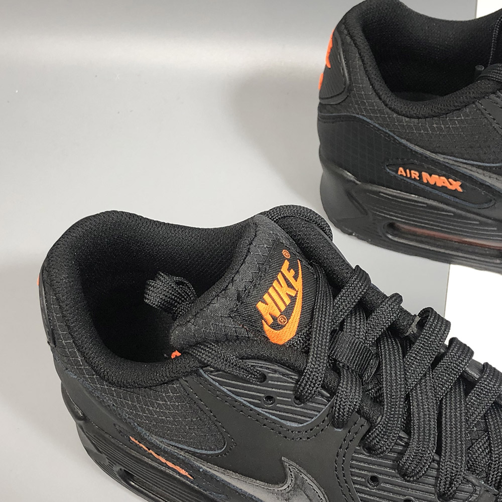 nike air max 90 orange and black