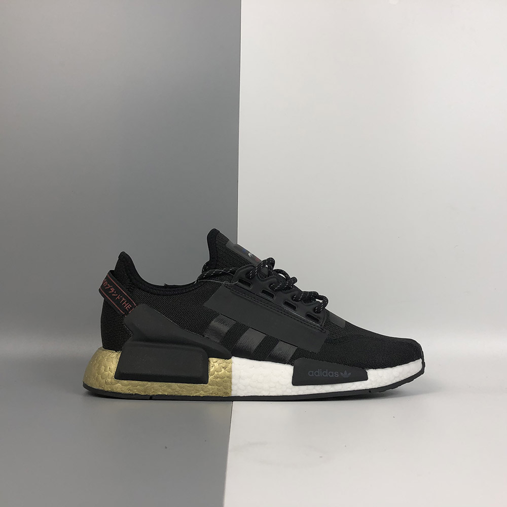 black and gold nmds