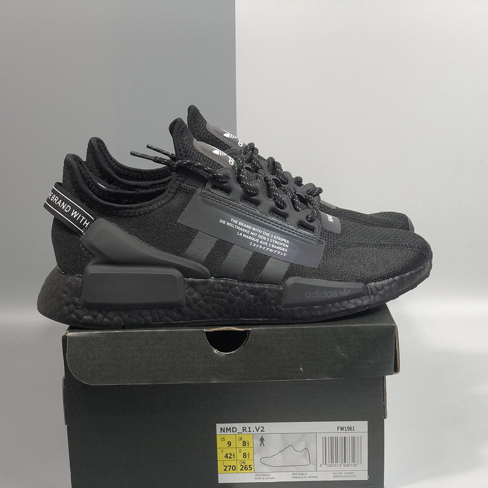 Adidas NMD STLT R1 Black Gray Pink With Authentic Tag