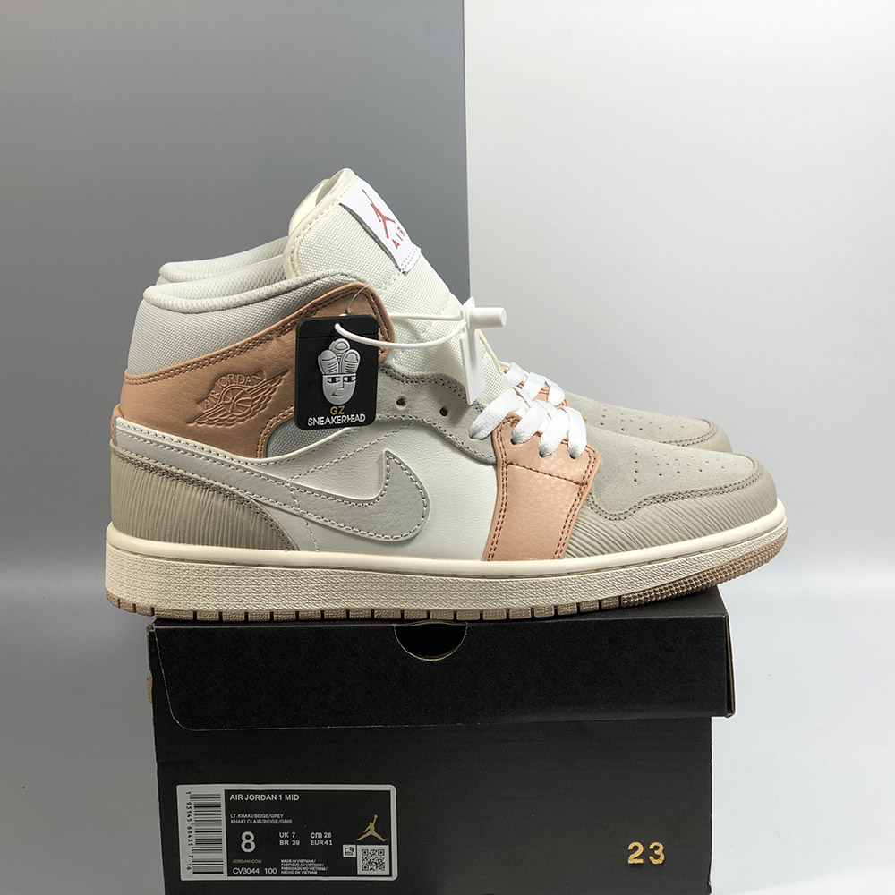 air jordan 1 mid milan sail light bone