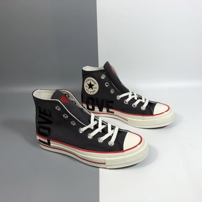 Converse Love Fearlessly Chuck 70 High Top Thunder Grey/University Red ...
