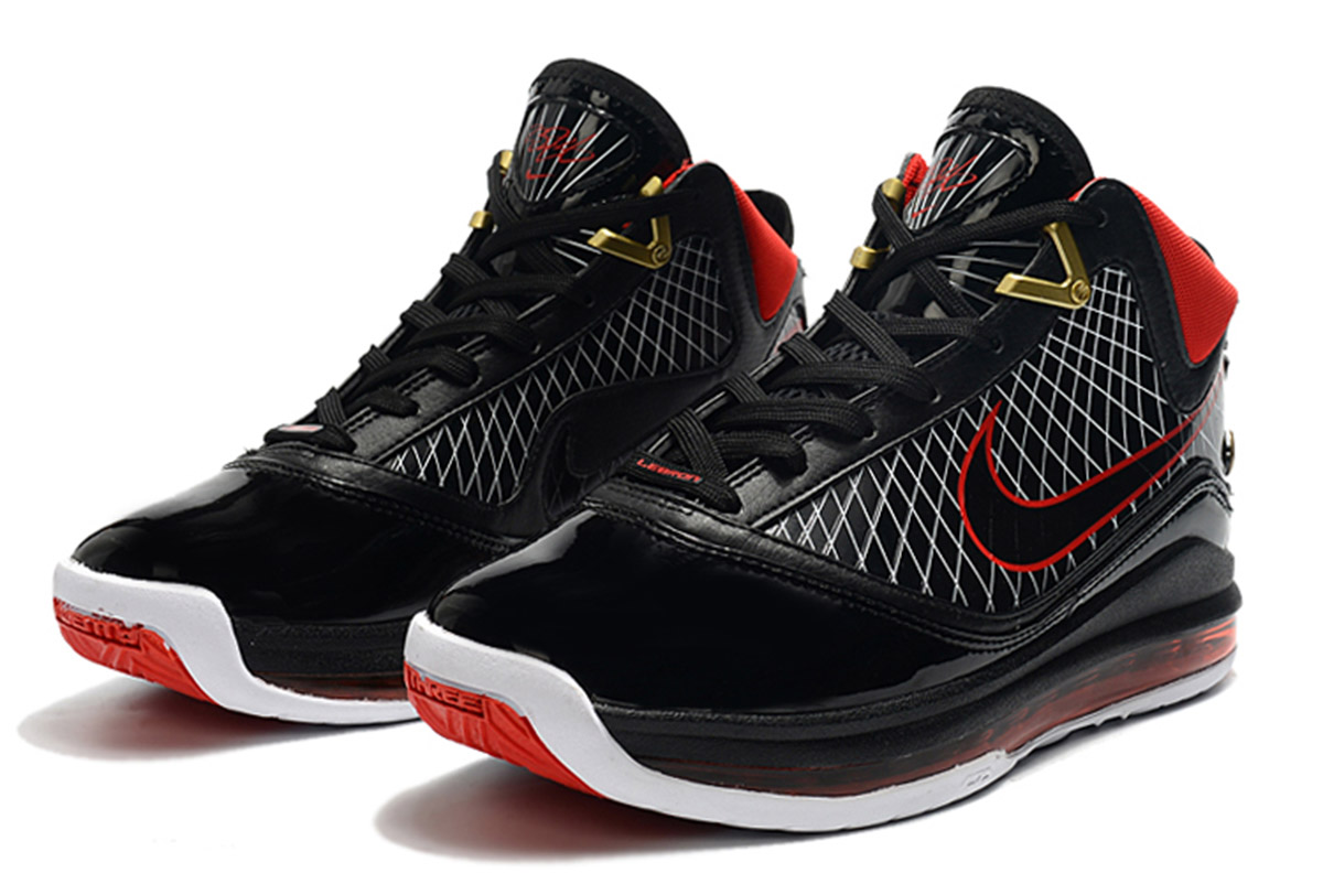black and red lebrons