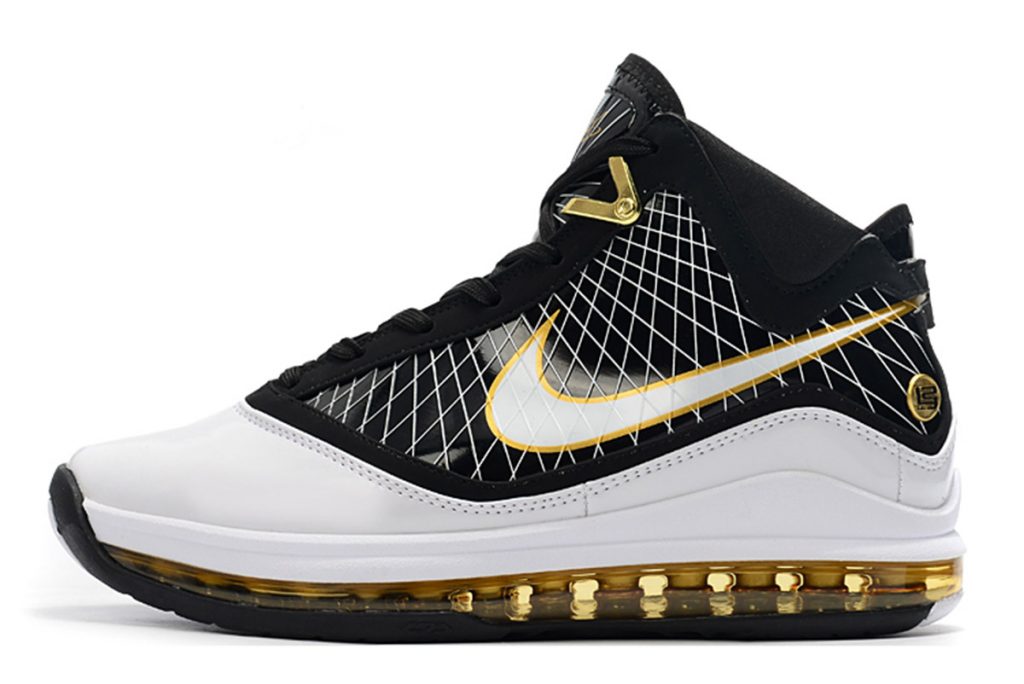 lebron 7 black white gold