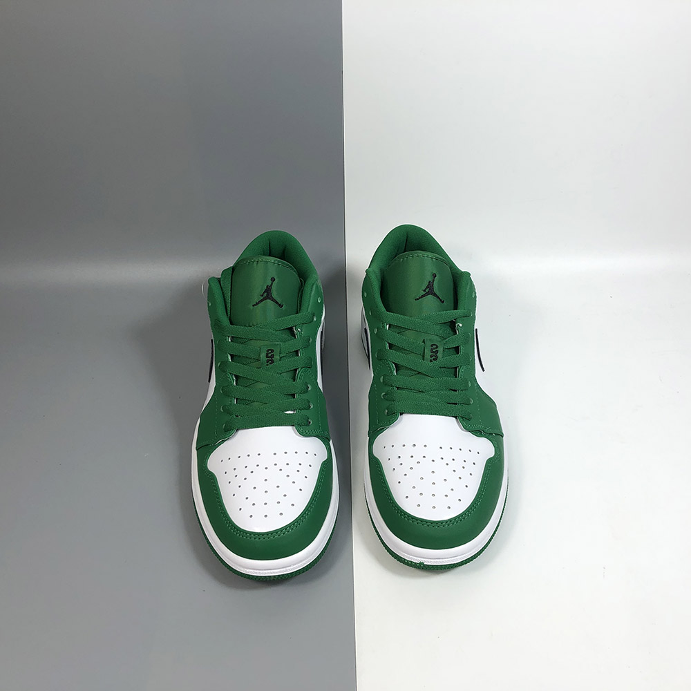 Air Jordan 1 Low Pine Green Black White For Sale The Sole Line