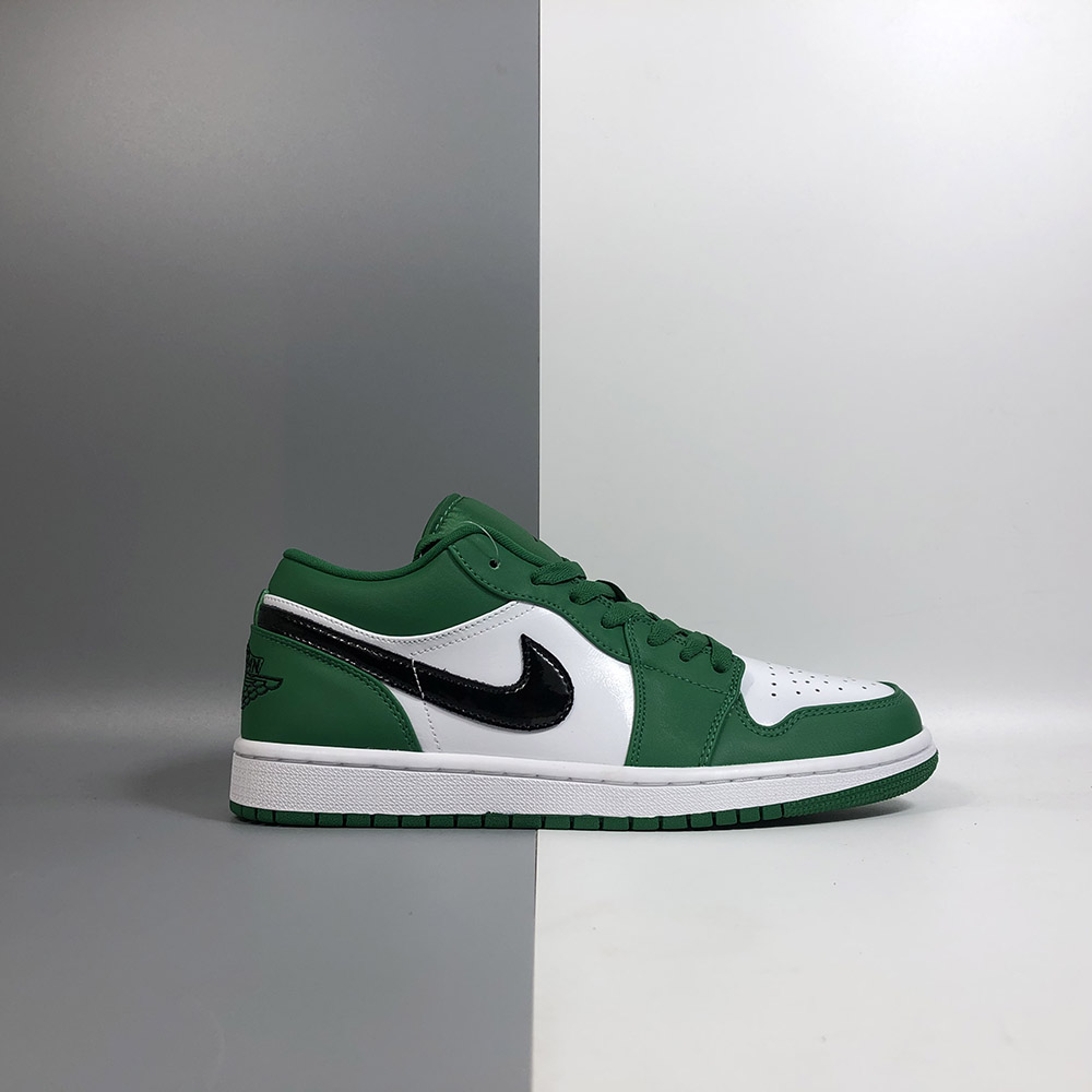 nike air jordan green and white