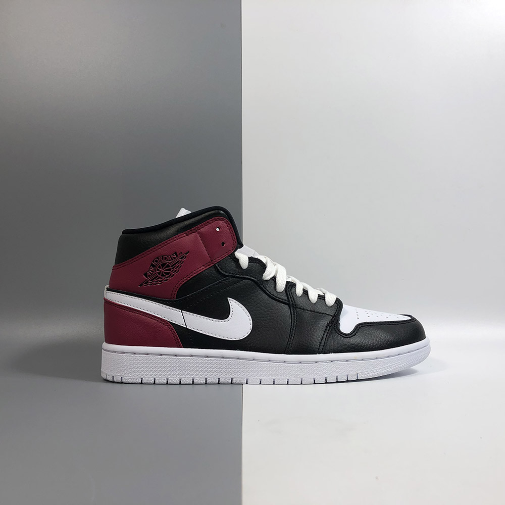Air Jordan 1 Mid Black/White-Noble Red For Sale – The Sole Line