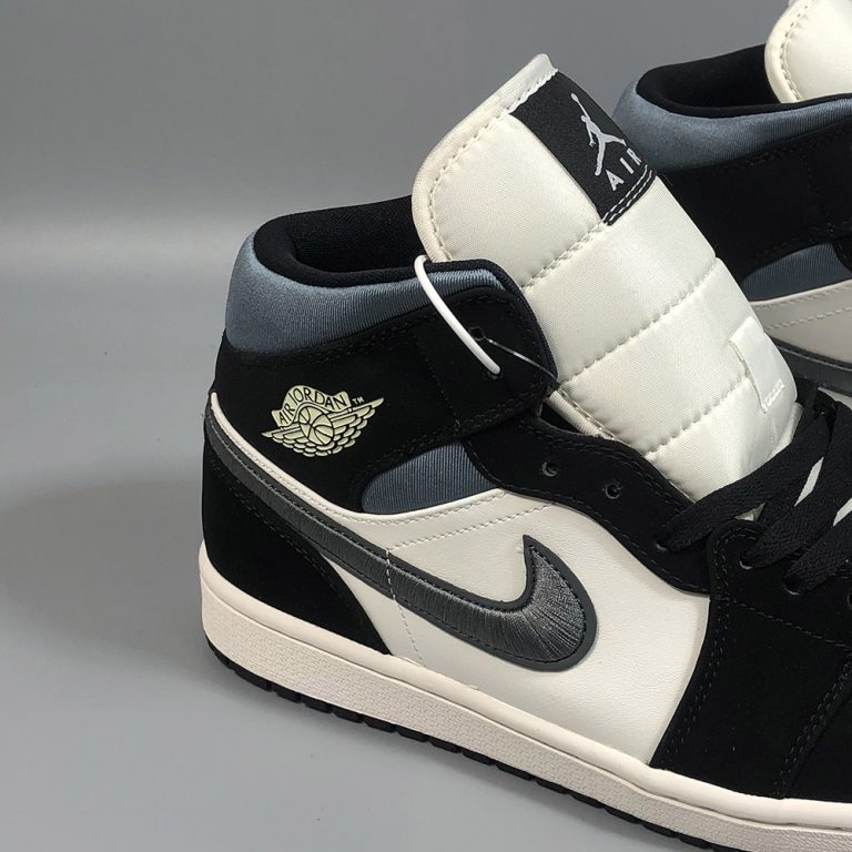 air jordan 1 mid grey black white