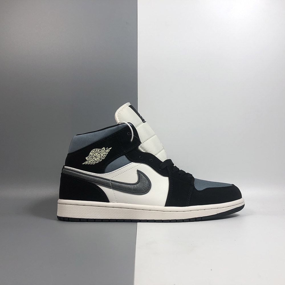 black gray jordan 1