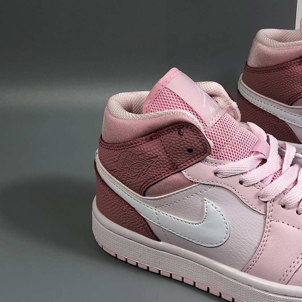 air jordan 1 mid trainers digital pink white pink foam sail