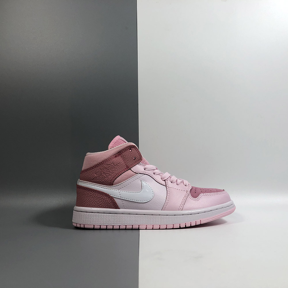 white and pink jordan 1