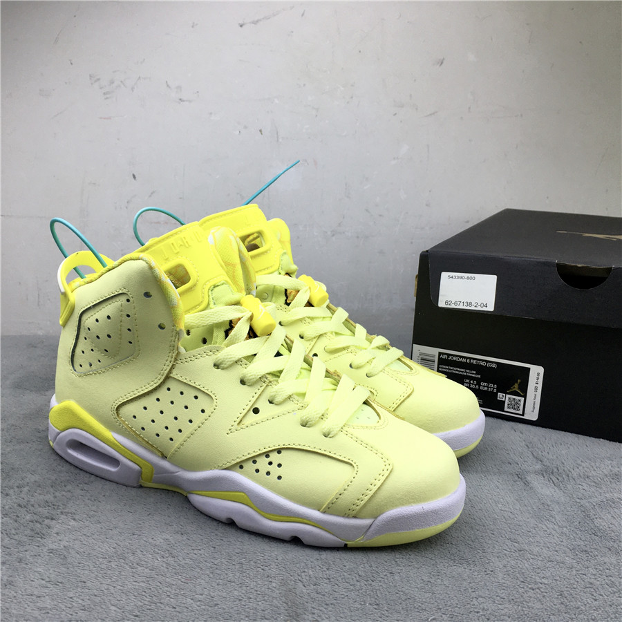 yellow and white jordan 6