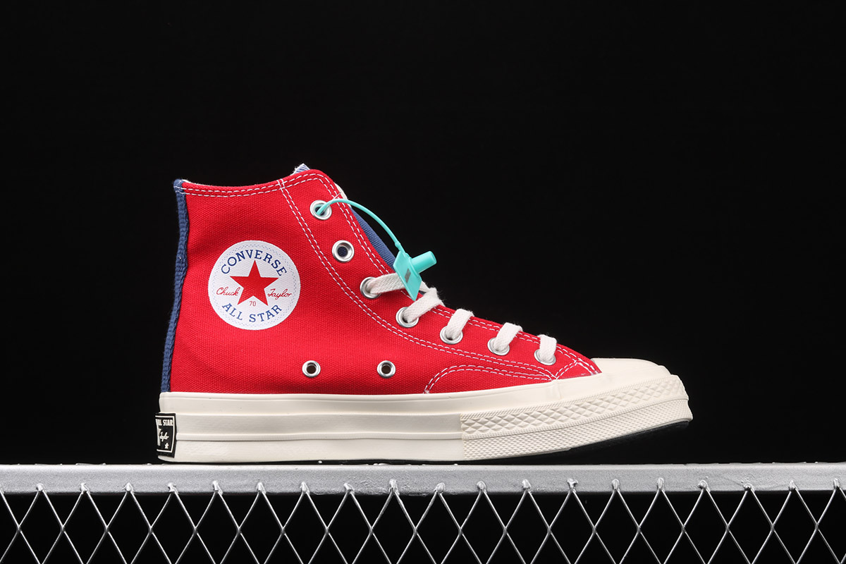 chuck 70 hi logo play white rush blue