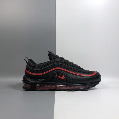 all black and red air max 97