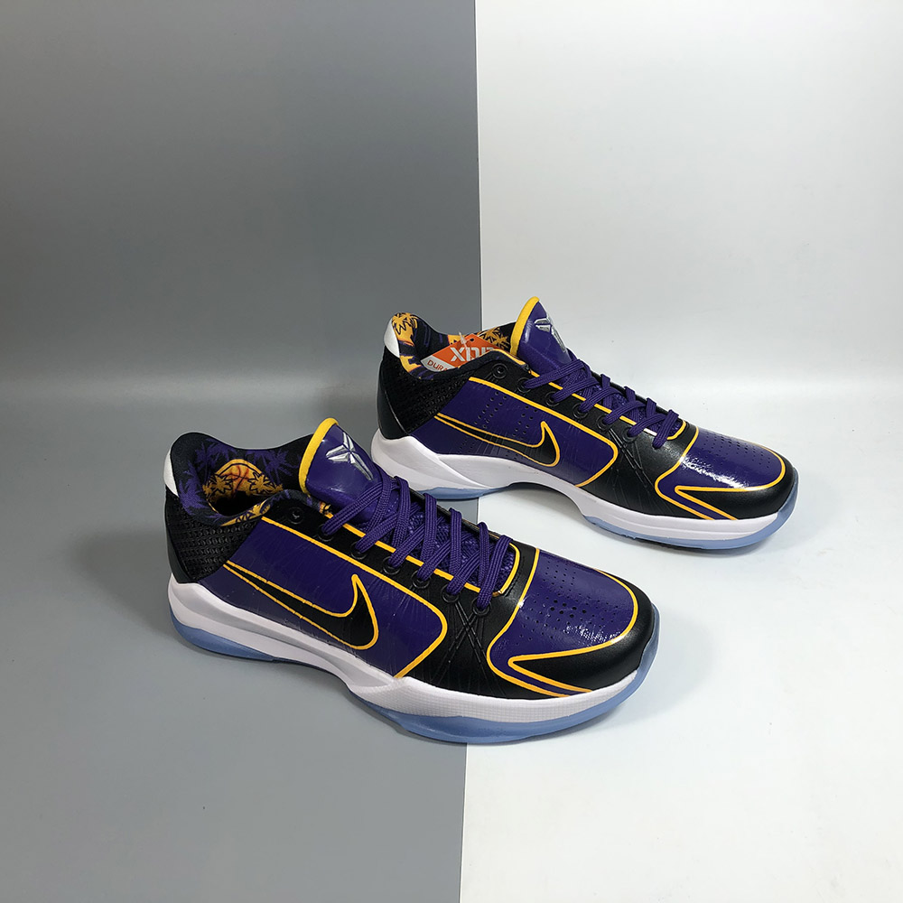 kobe 5 protro purple black gold