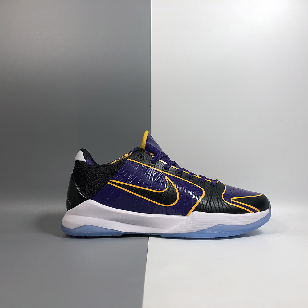 purple and gold kobe shoes