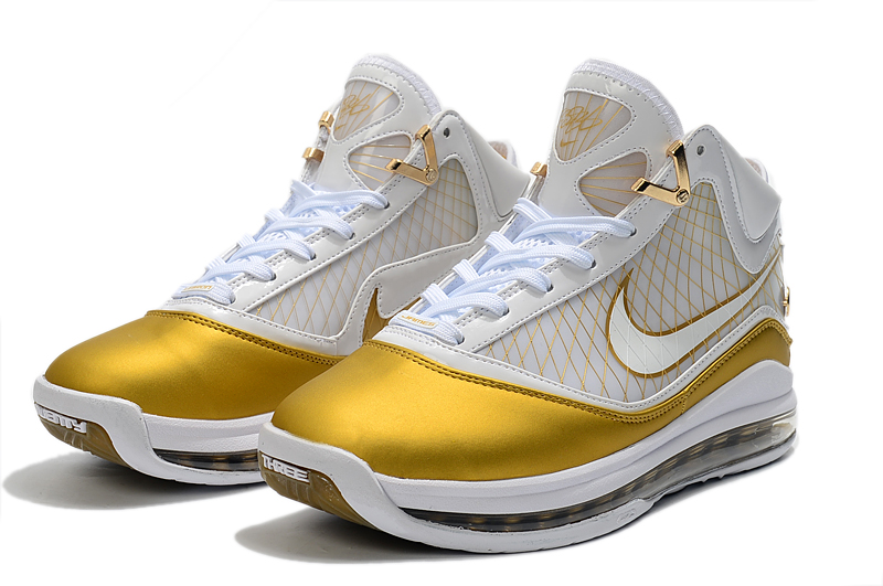 lebron 7 gold and white